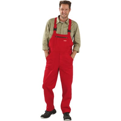 Latzhose 0123 mittelrot, Größe 44