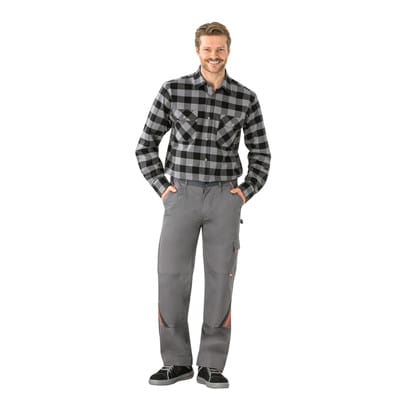 Bundhose 2420 zink/orange/schiefer, Größe 64