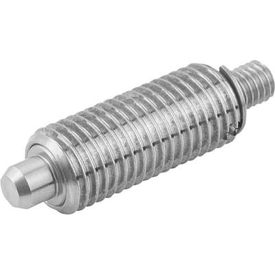 ARRETIERBOLZEN OHNE BUND GR.0 D1=M08X1, D=4, FORM:J, MIT GEWINDEZAPFEN OHNE KONTERMUTTER, EDELSTAHL GEHÄRTET