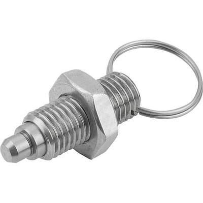 ARRETIERBOLZEN OHNE BUND GR.0 D1=M08X1, D=4, FORM:U MIT KONTERMUTTER, EDELSTAHL GEHÄRTET