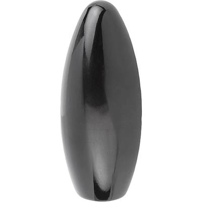 OVALKNOPF FESTSTEHEND D=M12, D1=35, DUROPLAST SCHWARZ HOCHGLANZPOLIERT