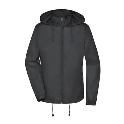 Damen Basic Windbreaker JN1131, schwarz, Größe L