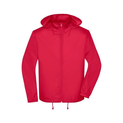 Herren Basic Windbreaker JN1132, hellrot, Größe XL