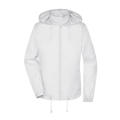 Damen Basic Windbreaker JN1131, weiß, Größe XXL