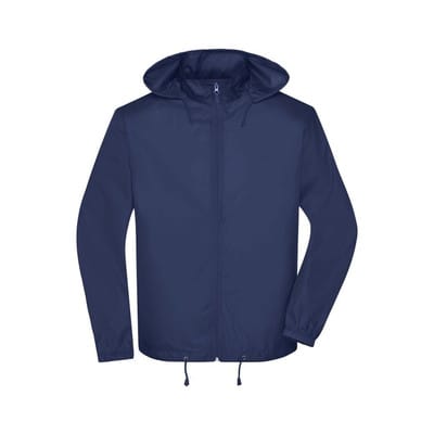 Herren Basic Windbreaker JN1132, navy-blau, Größe L