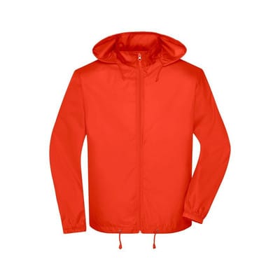 Herren Basic Windbreaker JN1132, hellorange, Größe M