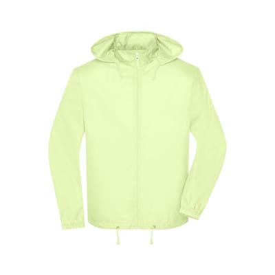 Herren Basic Windbreaker JN1132, hellgelb, Größe XL