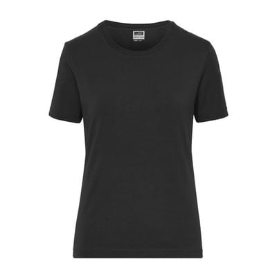 Damen Bio Workwear T-Shirt Stretch JN1801, schwarz, Größe L
