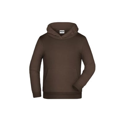 Kinder Basic Kapuzensweatshirt JN796K, braun, Größe M