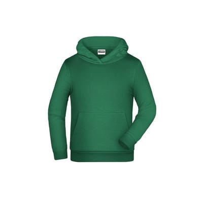 Kinder Basic Kapuzensweatshirt JN796K, irisch-grün, Größe L