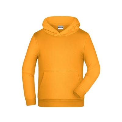 Kinder Basic Kapuzensweatshirt JN796K, gold-gelb, Größe M