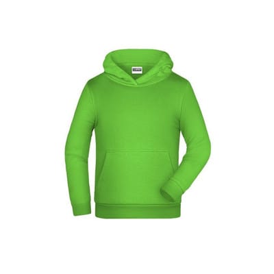 Kinder Basic Kapuzensweatshirt JN796K, lime-grün, Größe XL