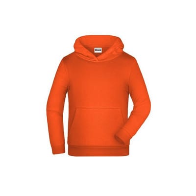 Kinder Basic Kapuzensweatshirt JN796K, orange, Größe XS