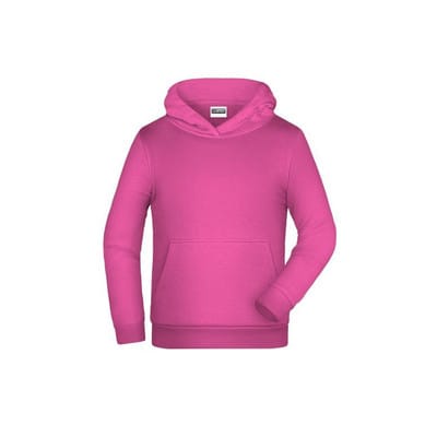 Kinder Basic Kapuzensweatshirt JN796K, pink, Größe M