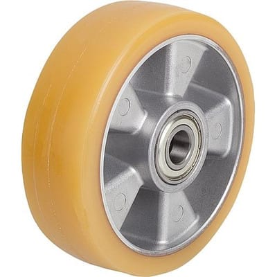ALUMINIUMRAD OHNE FESTSTELLSYSTEM POLYURETHAN, OHNE GEHÄUSE, D=100, B=40