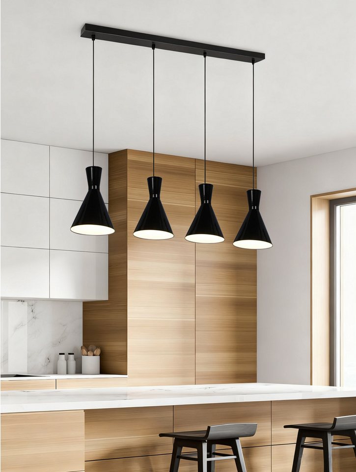 OTTO home Pendelleuchte Renell, ohne Leuchtmittel, glänzend, höhenverstellbar, industrieller Stil, Rondell, Hängelampe Bild 5