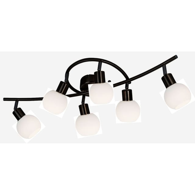 NOWA Deckenleuchte LOXY, Leuchtmittel wechselbar, Warmweiß, Deckenlampe, Dreh-/Schwenkbar, Glas opal, Flur, Wohnzimmer