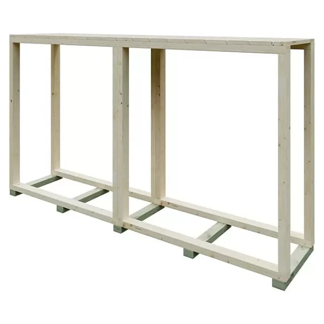 Kiehn-Holz Kaminholzregal, BxTxH:194x43x110 cm, aus nordischer Fichte
