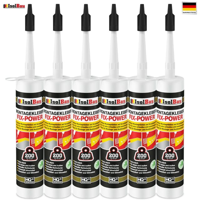 None Montagekleber Montagekleber FIX-POWER Baukleber 6x 480g Natursteinplatten, Gips