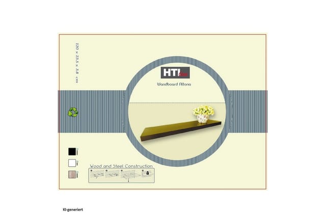 HTI-Line Wandboard Wandboard Altona 120, Stück 1-tlg., Wandregal