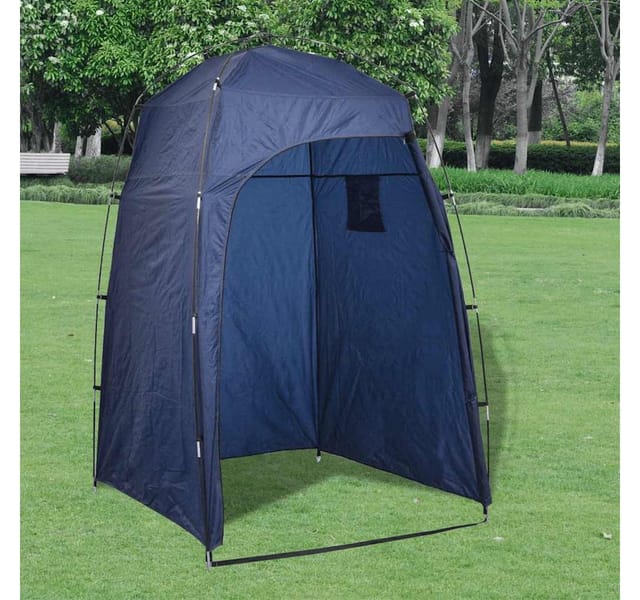 vidaXL Solardusche Dusch-/WC-/Umkleidezelt Blau