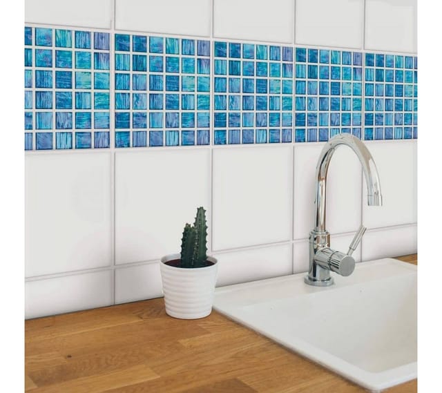 K&L Wall Art Fliesenaufkleber selbstklebend Klebefliese Sticker Glas Mosaik Candy Optik
