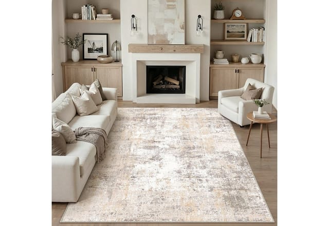 PURECOZY Teppich Verschiedene Größen, Waschbar & Rutschfest, abstrakter Stil, Rechteckig, Höhe: 5 mm, für Wohnzimmer, Schlafzimmer, Flur, Küche & Eingangsbereich