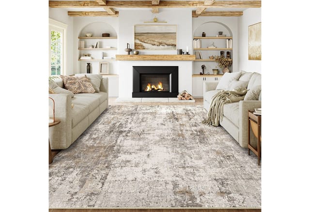 PURECOZY Teppich Verschiedene Größen, Waschbar & Rutschfest, abstrakter Stil, Rechteckig, Höhe: 6.1 mm, für Wohnzimmer, Schlafzimmer, Flur, Küche & Eingangsbereich
