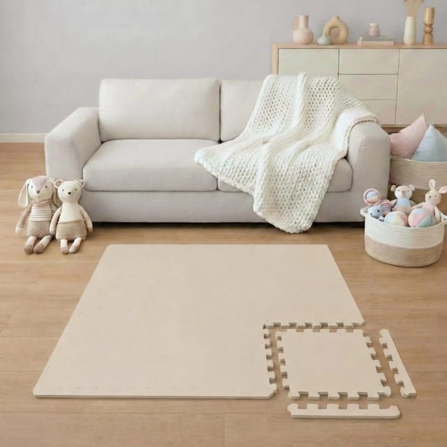 LittleTom Puzzlematte für Kinder - 9 Teile Spielmatte 30x30 cm - TÜV Geprüfte Krabbelmatte, (9-tlg), Spielunterlage für Drinnen und Draußen - Kinderzimmer Puzzleteppich