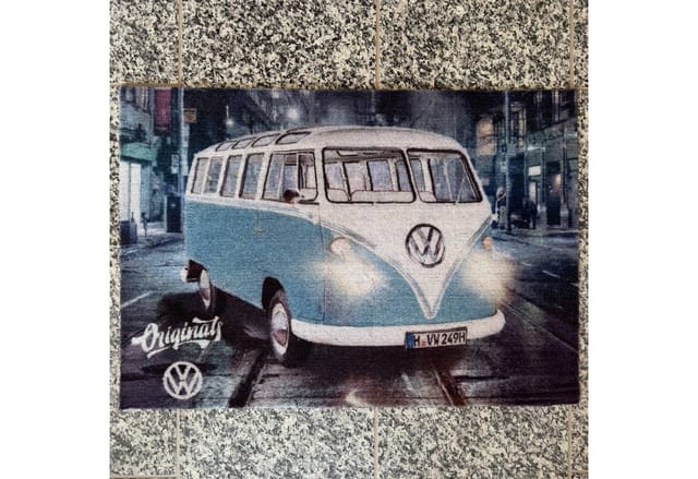 BERONAGE Fußmatte VW Volkswagen Fußmatte Bulli Originals 50x70 cm Vintage Fußabstreifer