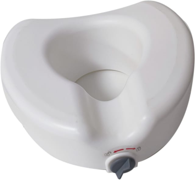 Dynasun Toilettensitzerhöhung WC-Erhöhung C614 12cm, mit Hygieneausschnitt aus glattem Kunststoff Versiegelte Form