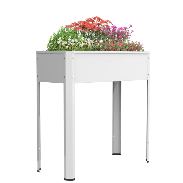 VCM Hochbeet Metall Beet Pflanzkasten Hochbeet 80x35 Balora L (Produkt, Montagematerial, einfache Aufbauanleitung)