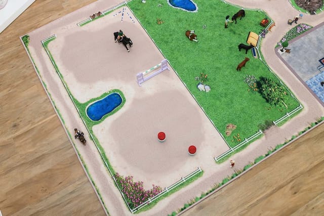 SkippiDoo Kinderteppich Spielteppich Pferde z.B. Schleich® Kinderzimmerteppich Kinderteppich
