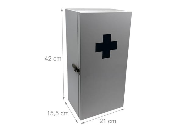 relaxdays Medizinschrank XXL Medizinschrank grau