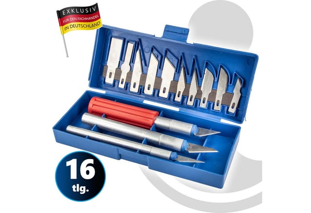 EUROTOOLS Modellbausatz 16-tlg. Präzisionsmessersatz Skalpell Set für Modellbau