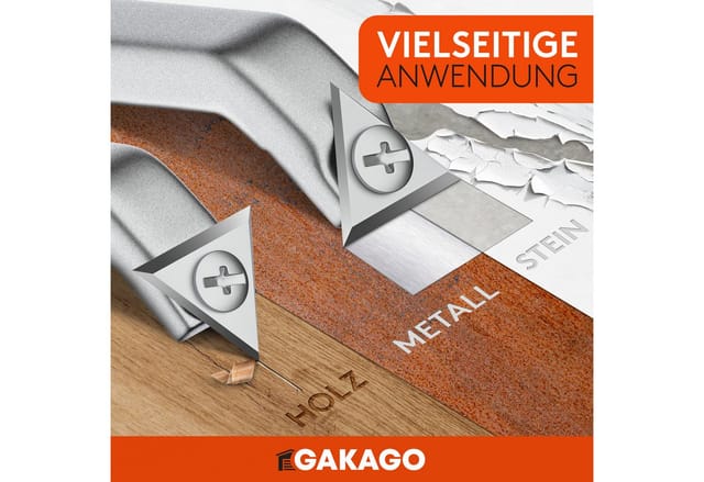 Gakago Universalschaber - Kraft-Schaber - Dreieck-Ziehklinge aus Wolframcarbid - für Holz, Metall, Beton oder Stein