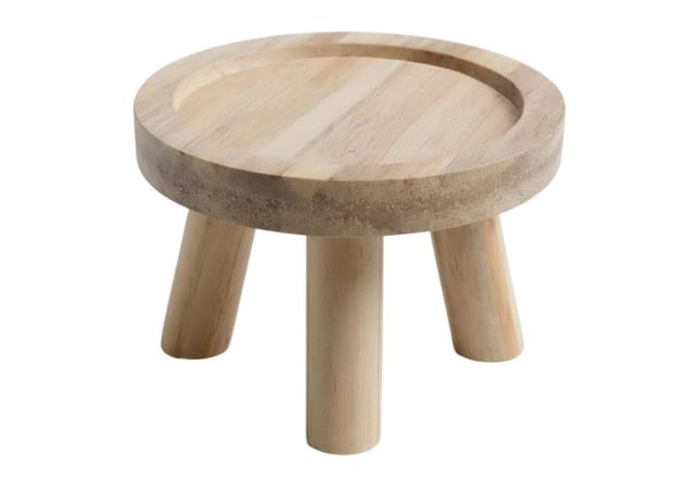 Spetebo Blumenhocker rund natur mit 3 Beinen - Ø 20 cm (Anzahl, 1 St., Stück), Stabiler Stand auf 3 Beinen