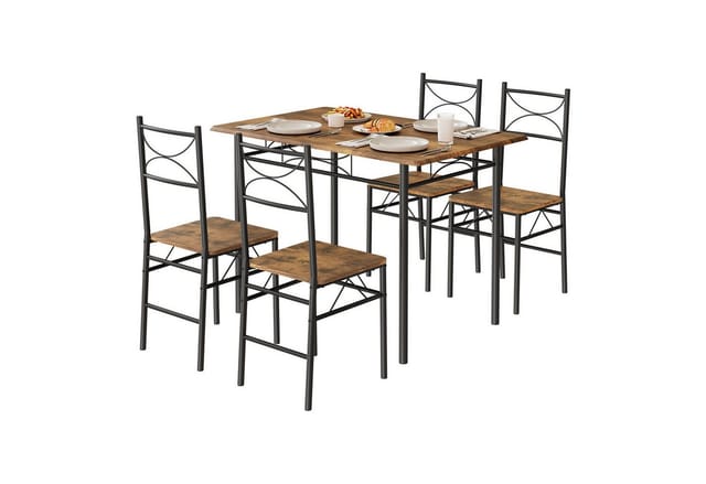 Woltu Garten-Essgruppe, (1-tlg), Esszimmer, Essgruppe für 4 Personen, mit Metallgestell