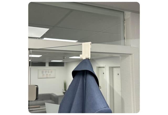 NELI Doppelhaken 2er-Set Haken für Glastüren und Glaswände (Duschhaken, Reisehaken), klein & leicht - der ideale Helfer passt in jedes Reisegepäck