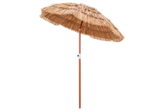 KOMFOTTEU Sonnenschirm Hawaii Strandschirm, mit Neigungsfunktion & verstellbarer Höhe