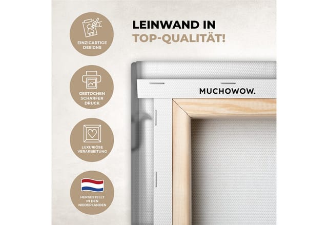 OneMillionCanvasses® Leinwandbild Schottischer Hochländer - Tier - Zeitung - WC, Fotodruck (1 St), Badezimmer Deko, Bilder WC, Toilette Wanddeko 20x30 cm