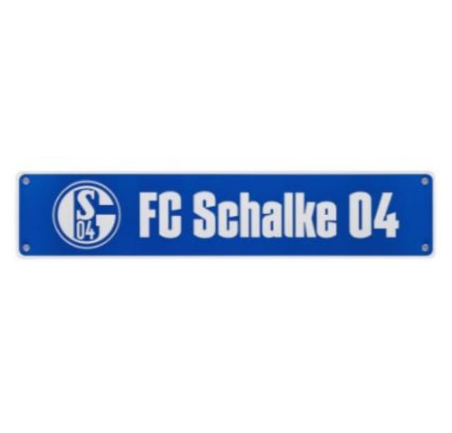FC Schalke 04 Metallschild Nummernschild mit Saugnapf