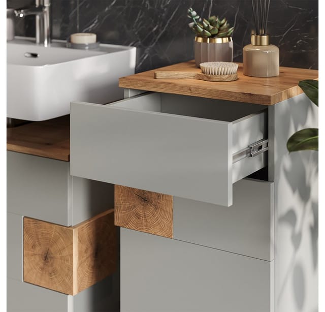 Vicco Midischrank Eden, Grau/Artisan, 40 x 84 cm (1-St)
