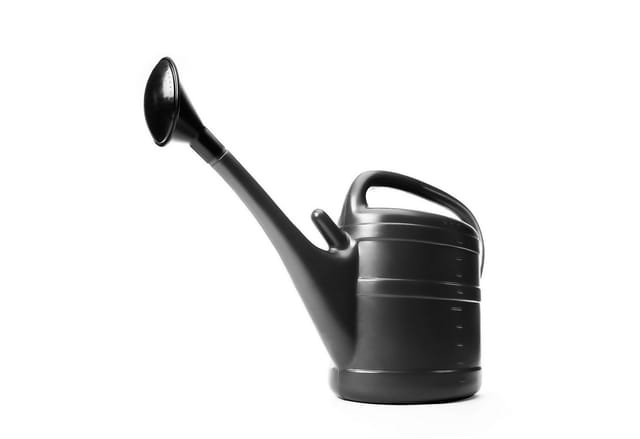BigDean Gießkanne 10 Liter anthrazit - Gartengießkanne mit Abnehmbarer Brause (Set, 1-tlg., Gießkanne + Brausenkopf), Robustter Kunststoff, Gießbrausenaufsatz, Brausenhalter