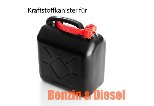 BigDean Benzinkanister 10L mit flexiblem Ausgießer - Kanister für Benzin, Diesel & AdBlue (Set, 1 St., Kanister + Ausgiesrohr), UN-Zulassung, Höchste Sicherheitsanforderung, Sicherheitsverschluss