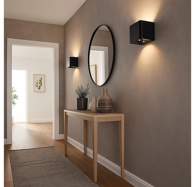 GLOBO LIGHTING LED Wandleuchte, LED-Leuchtmittel fest verbaut, Warmweiß, Wandlampe Wandleuchte Bewegungsmelder Akku LED Flurlampe Up Down 2x