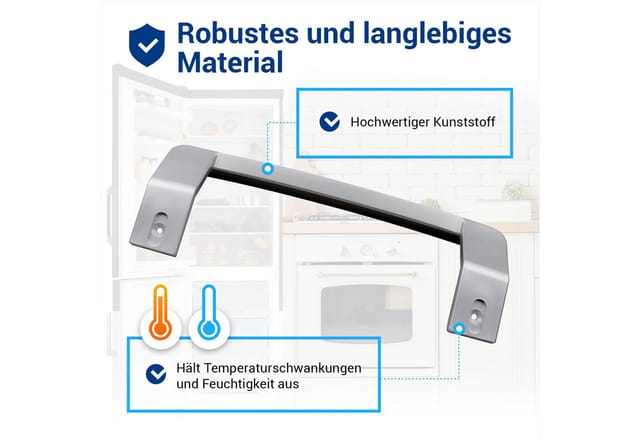 VIOKS Griff Türgriff Ersatz für Beko 4900061200 Handgriff, 260 mm für Kühlschrank