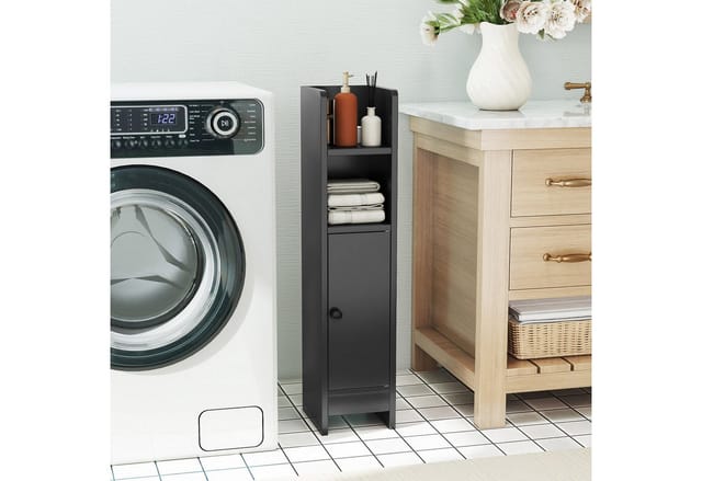 COSTWAY Badkommode, Badschrank Badezimmerschrank schmal, verstellbare Ablagen