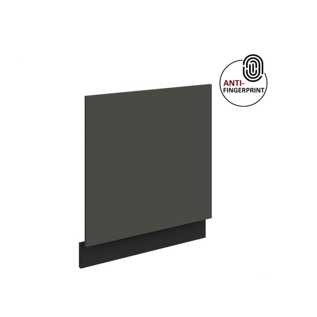 Küchen-Preisbombe Frontblende für integrierten Geschirrspüler 60 Küche ARIA Graphite + Schwarz matt (Frontblende Geschirrspüler integriert, 1 St), Modern