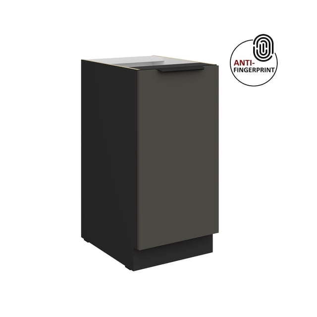 Küchen-Preisbombe Unterschrank 40 cm Küche ARIA Graphite ultra matt Anti Fingerprint Küchenzeile